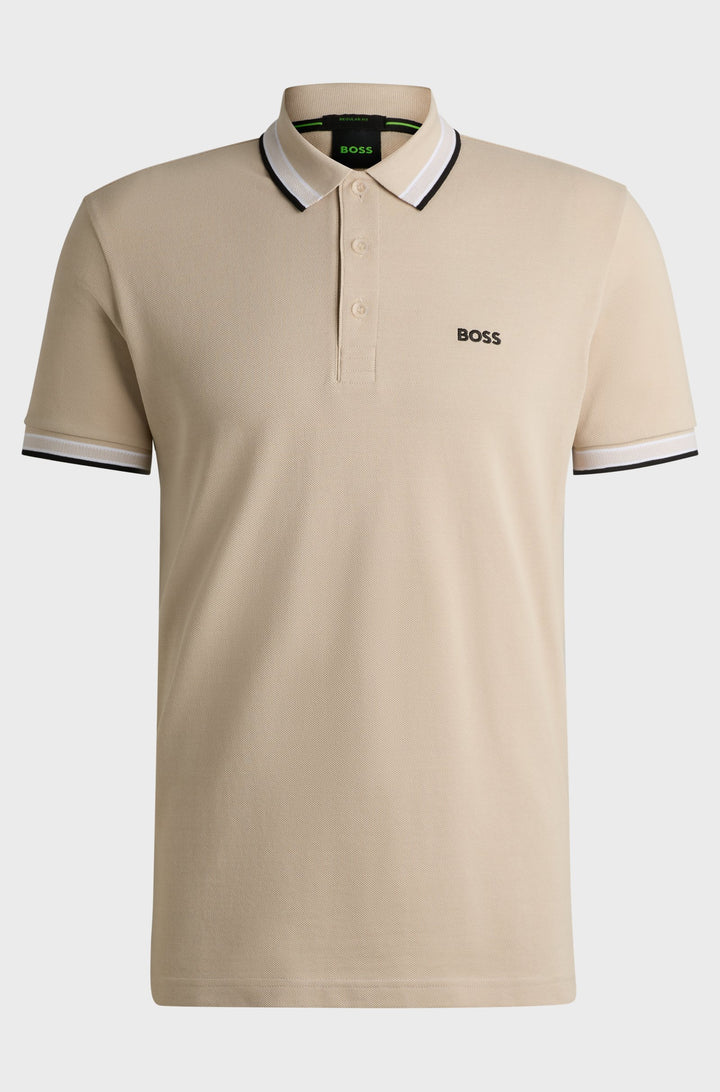BOSS Regular Fit Polos in cotton - PADDY 10241663 01-50469055- Concorde Fashion#color_beige-284