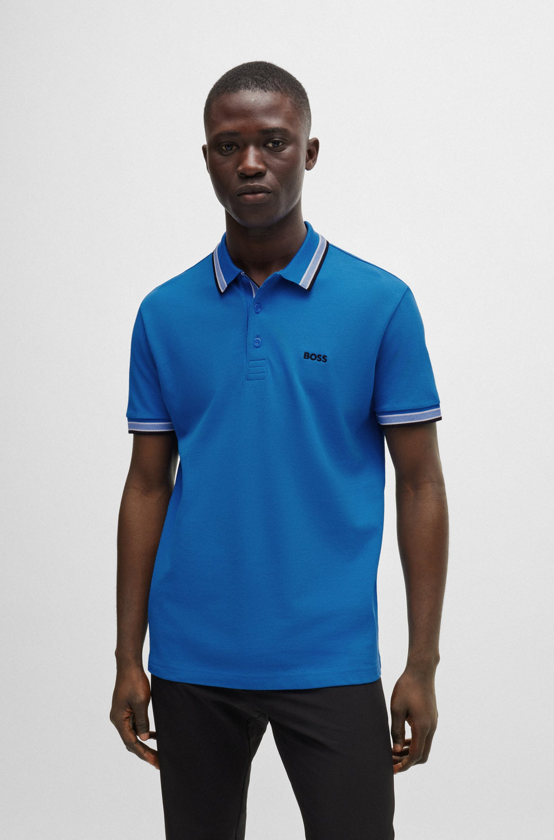 BOSS Regular Fit Polos in cotton - PADDY 10241663 01-50469055- Concorde Fashion#color_blue-461