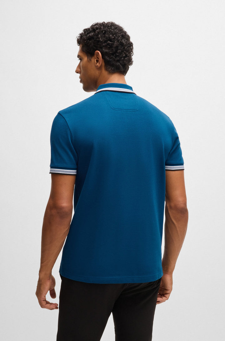 BOSS Regular Fit Polos in cotton - PADDY 10241663 01-50469055- Concorde Fashion#color_blue-494