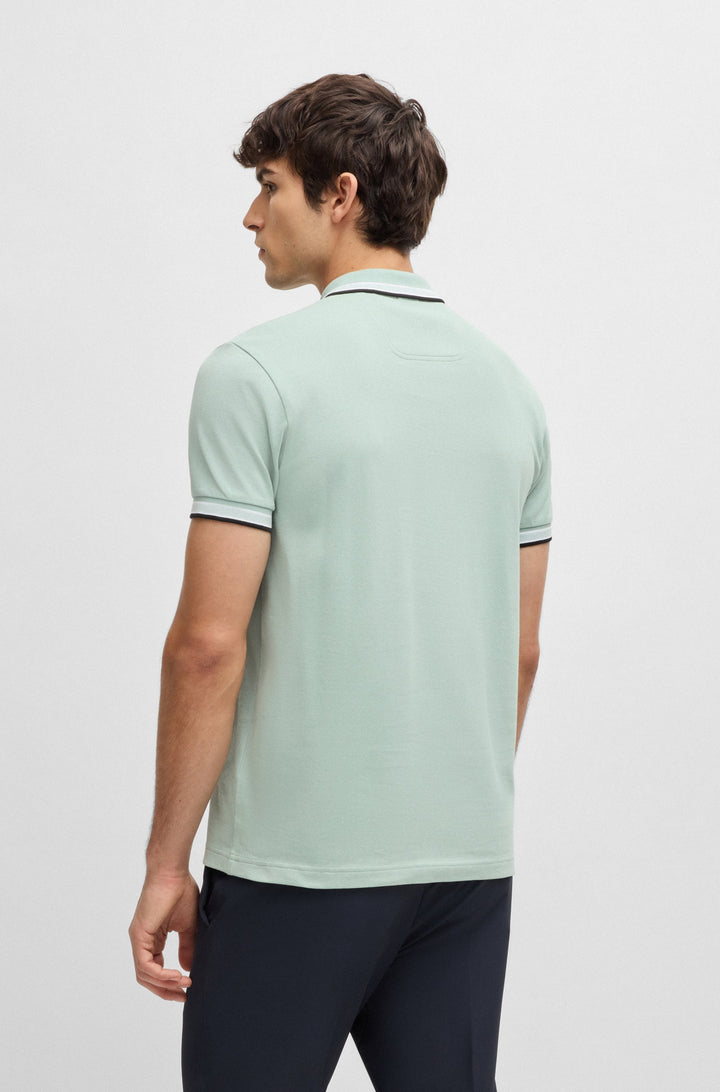 BOSS Regular Fit Polos in cotton - PADDY 10241663 01-50469055- Concorde Fashion#color_green-357