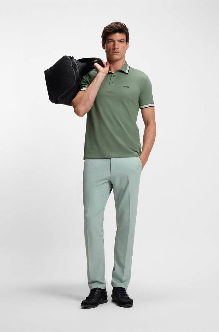 BOSS Regular Fit Polos in cotton - PADDY 10241663 01-50469055- Concorde Fashion#color_green-359