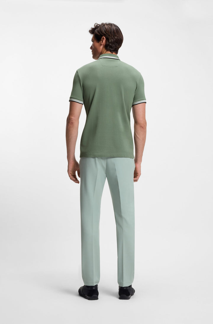BOSS Regular Fit Polos in cotton - PADDY 10241663 01-50469055- Concorde Fashion#color_green-359