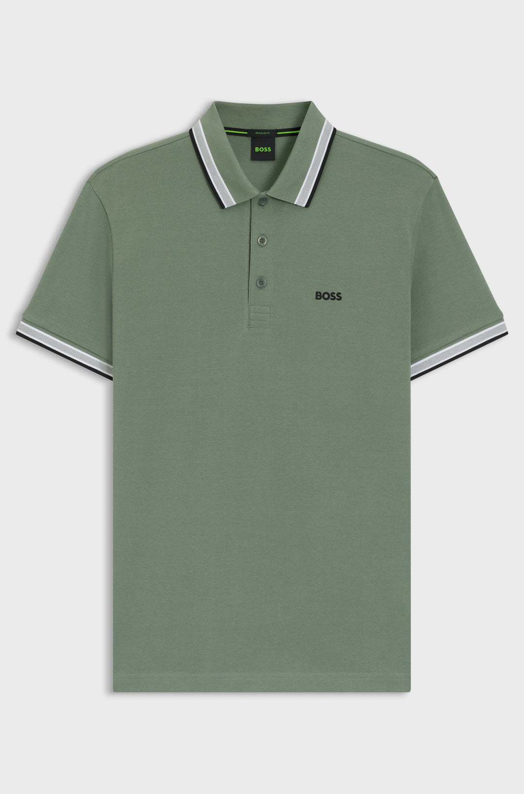 BOSS Regular Fit Polos in cotton - PADDY 10241663 01-50469055- Concorde Fashion#color_green-359