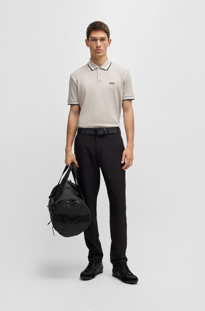 BOSS Regular Fit Polos in cotton - PADDY 10241663 01-50469055- Concorde Fashion#color_grey-070