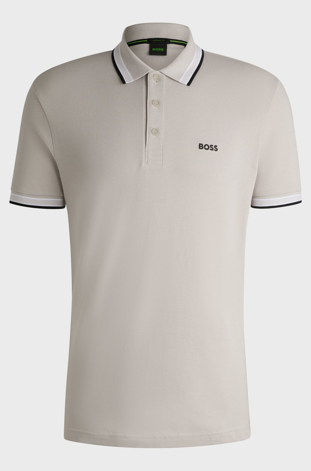 BOSS Regular Fit Polos in cotton - PADDY 10241663 01-50469055- Concorde Fashion#color_grey-070