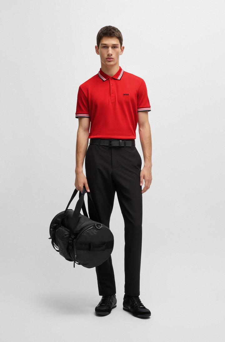BOSS Polos Regular Fit in Cotton - PADDY 10241663 01-50469055- Concorde Fashion#color_red-645