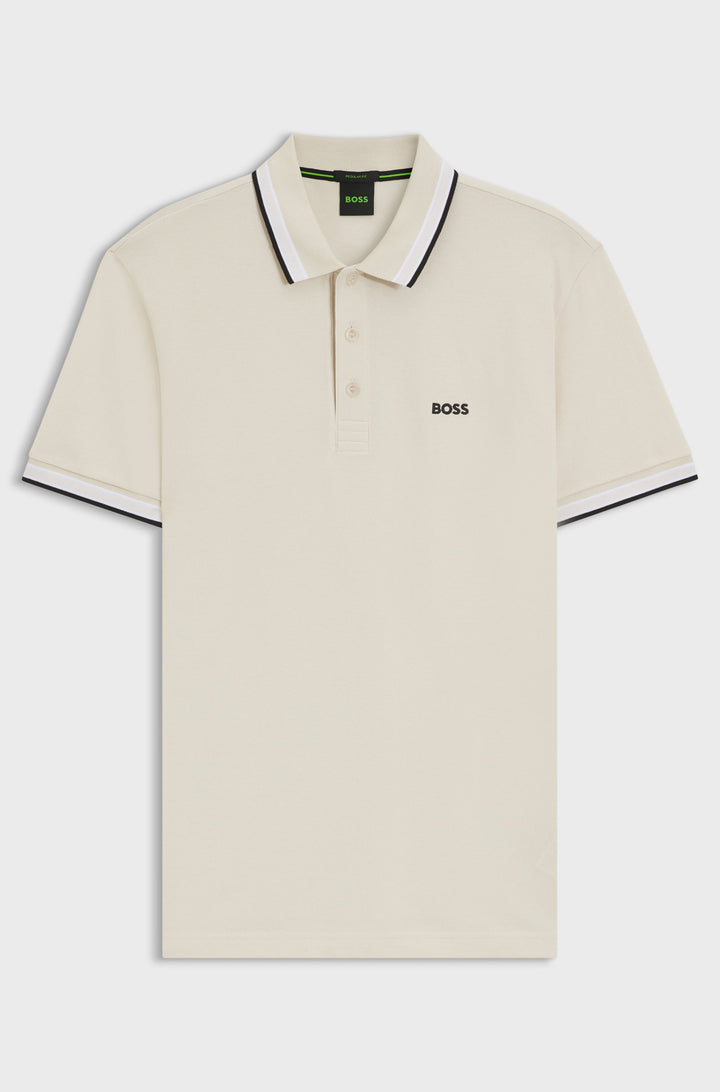 BOSS Regular Fit Polos in cotton - PADDY 10241663 01-50469055- Concorde Fashion#color_white-133