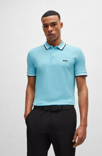 BOSS Regular Fit Polos in cotton - PADDY 10241663 01-50469055- Concorde Fashion#color_blue-447