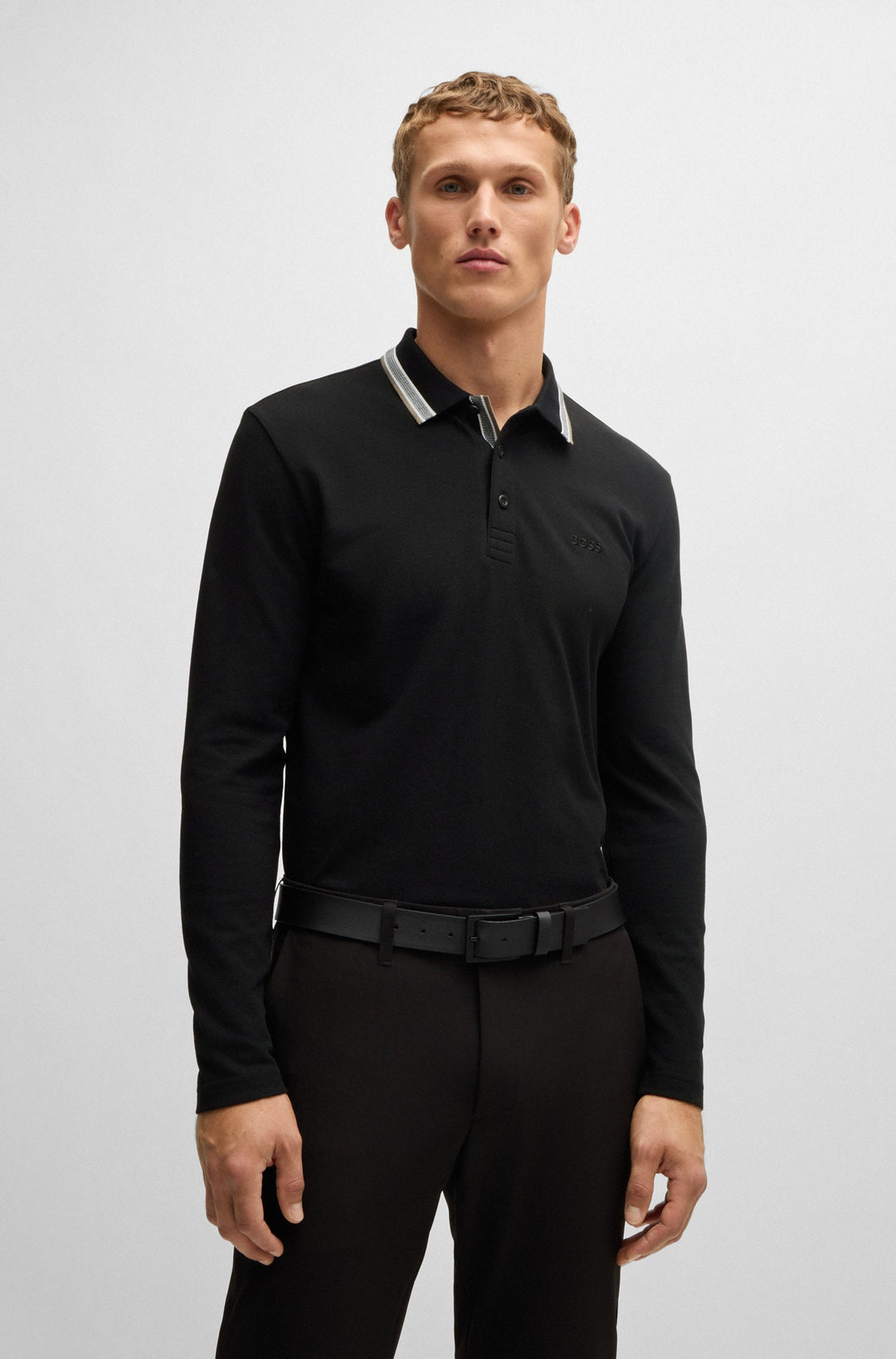 BOSS Polos Regular Fit in Cotton - PLISY 10241663 01-50506191- Concorde Fashion#color_charcoal-015