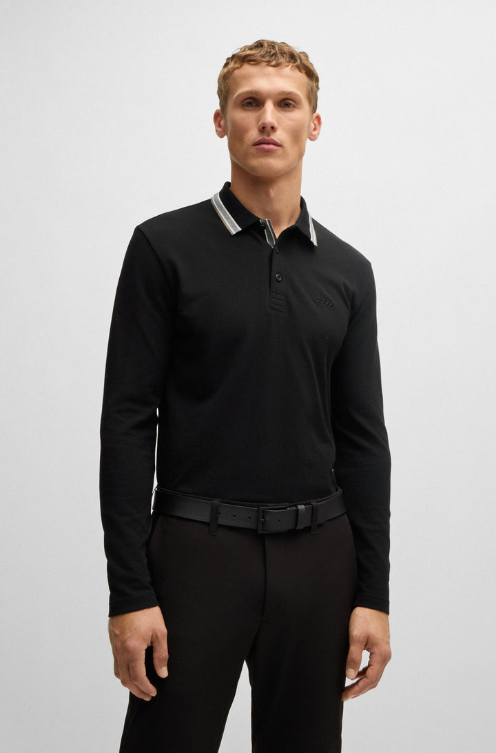 BOSS Polos Regular Fit in Cotton - PLISY 10241663 01-50506191- Concorde Fashion#color_charcoal-015