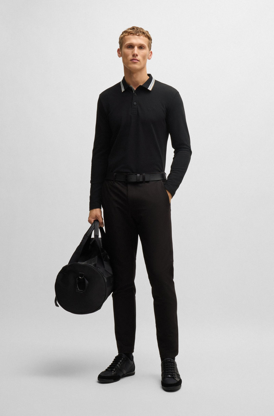 BOSS Polos Regular Fit in Cotton - PLISY 10241663 01-50506191- Concorde Fashion#color_charcoal-015