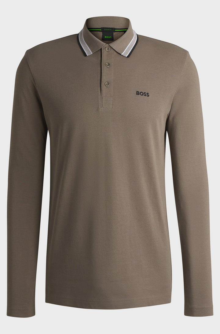 BOSS Polos Regular Fit in Cotton - PLISY 10241663 01-50506191- Concorde Fashion#color_green-336