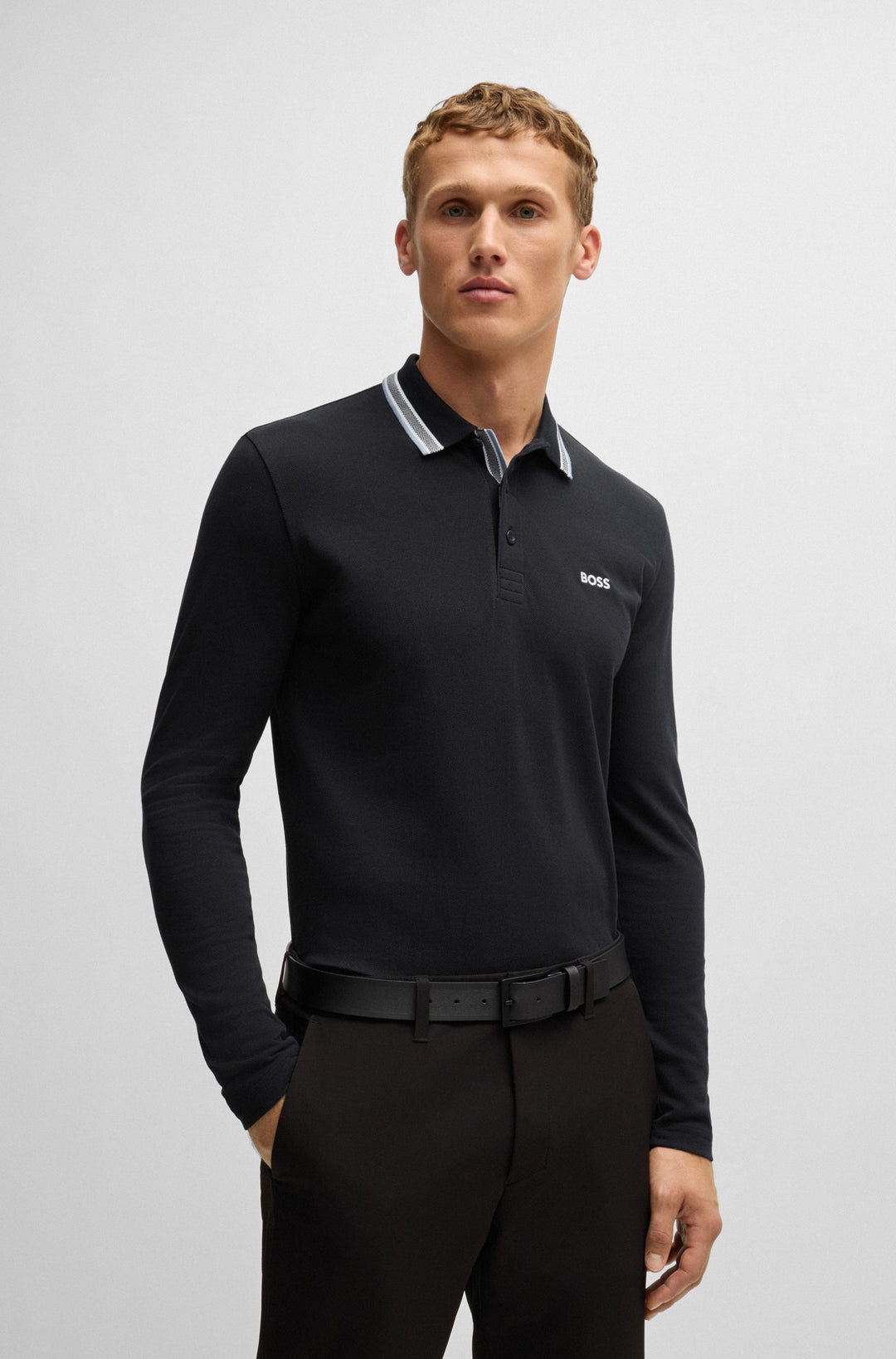 BOSS Polos Regular Fit in Cotton - PLISY 10241663 01-50506191- Concorde Fashion#color_navy-416