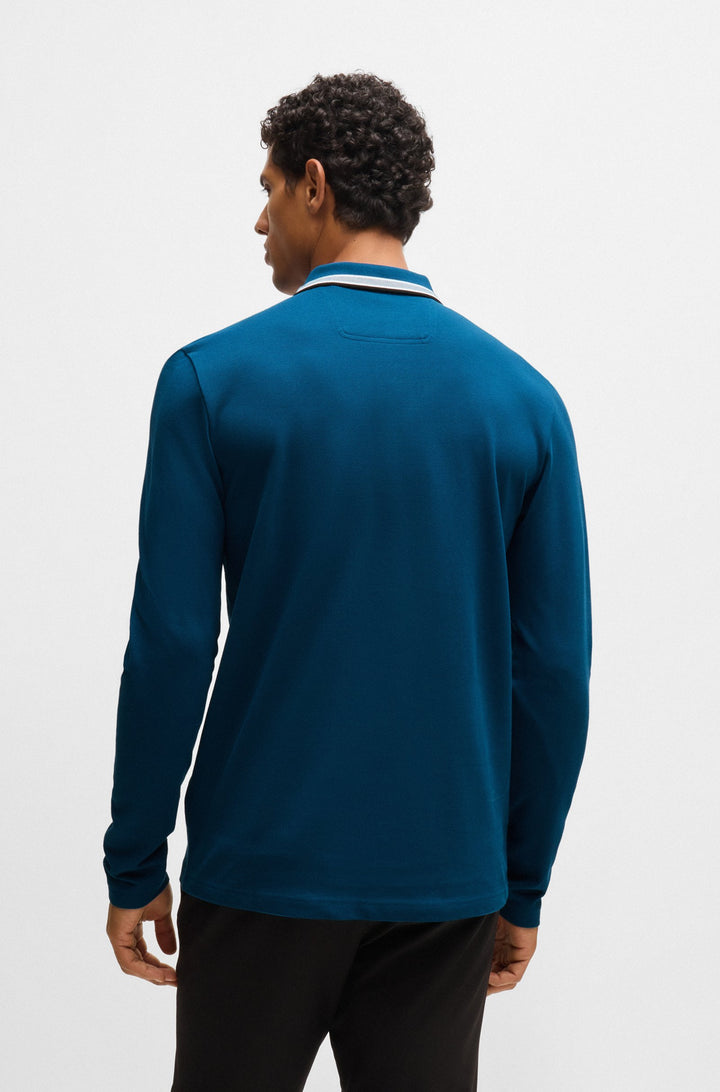BOSS Polos Regular Fit in Cotton - PLISY 10241663 01-50506191- Concorde Fashion#color_blue-494