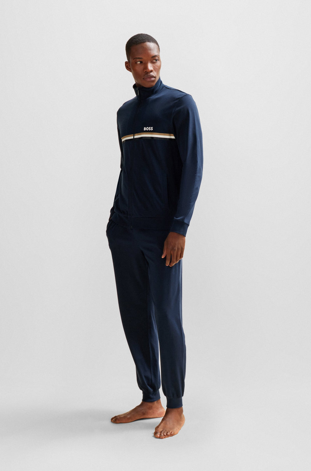 BOSS Regular Fit Tracksuits in Cotton Mix - LONG SET 1 10241810 02-50511020- Concorde Fashion#color_navy-403