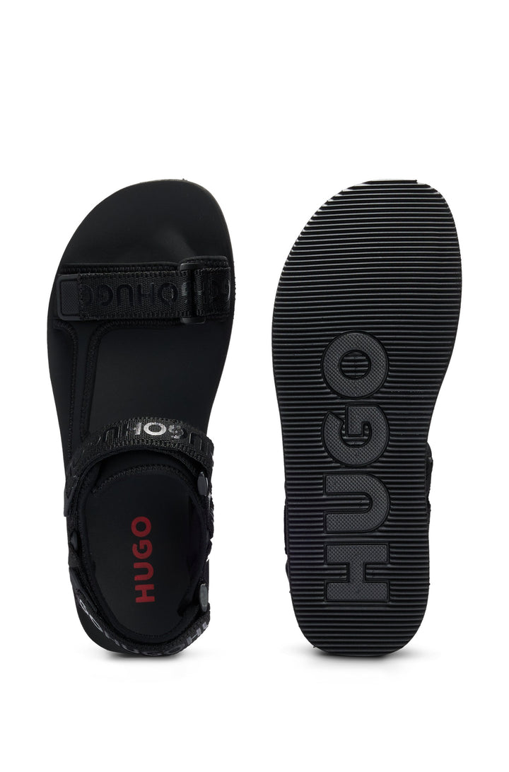 HUGO RED Standard Sole Slip Ons in Polyester - JENS_SAND_LYWL_N 10242062 01-50521339- Concorde Fashion#color_black-003