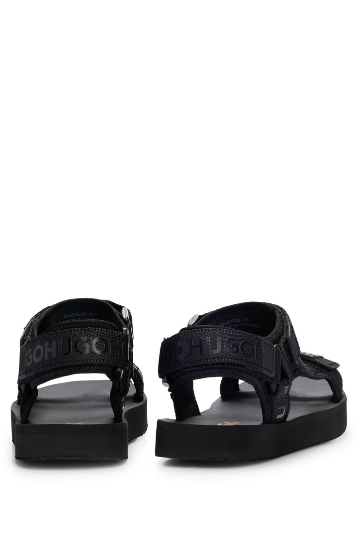 HUGO RED Standard Sole Slip Ons in Polyester - JENS_SAND_LYWL_N 10242062 01-50521339- Concorde Fashion#color_black-003