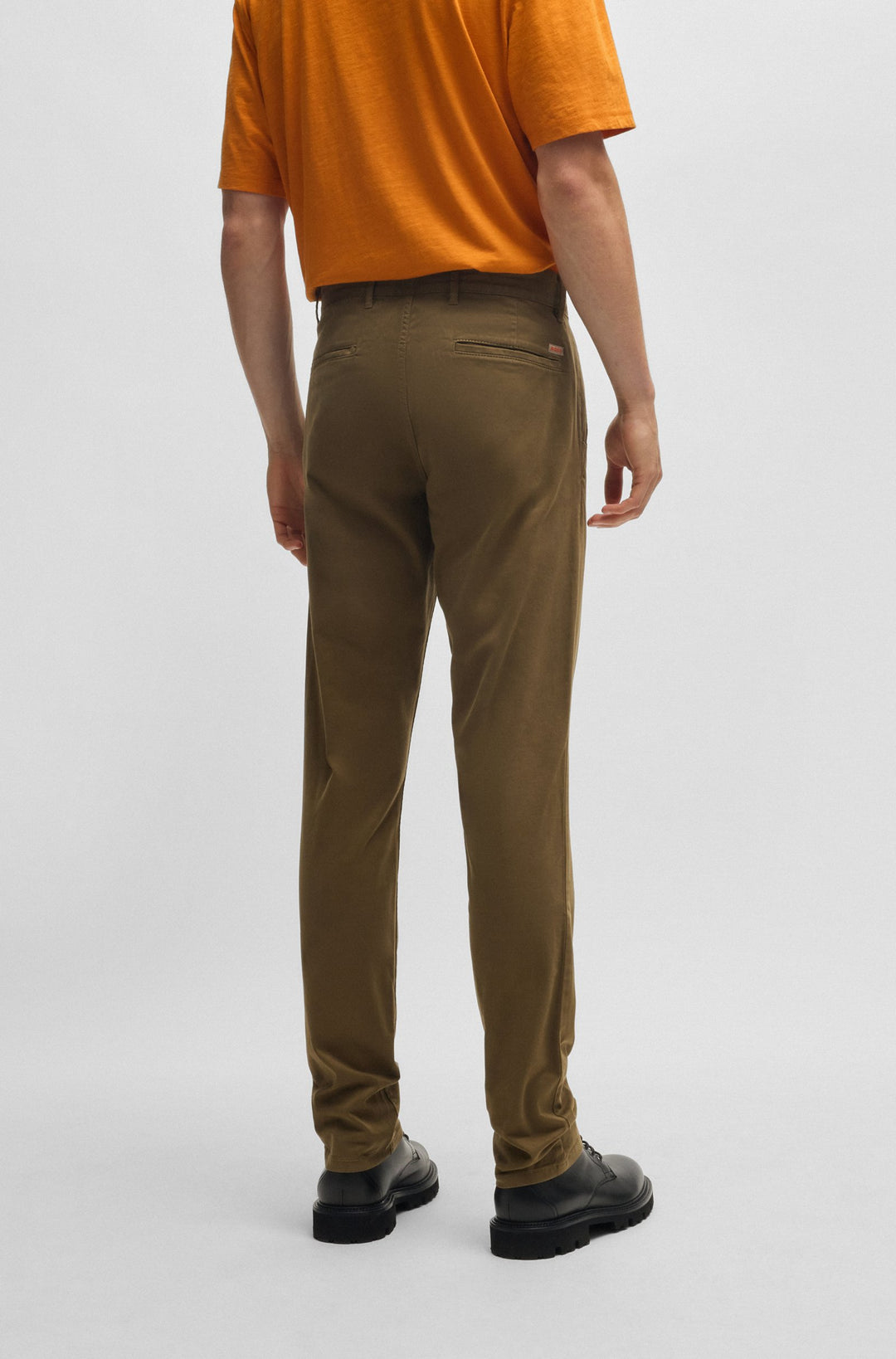 BOSS Trousers Slim Fit in Cotton Mix - CHINO_SLIM 10242156 01-50510933- Concorde Fashion#color_green-368