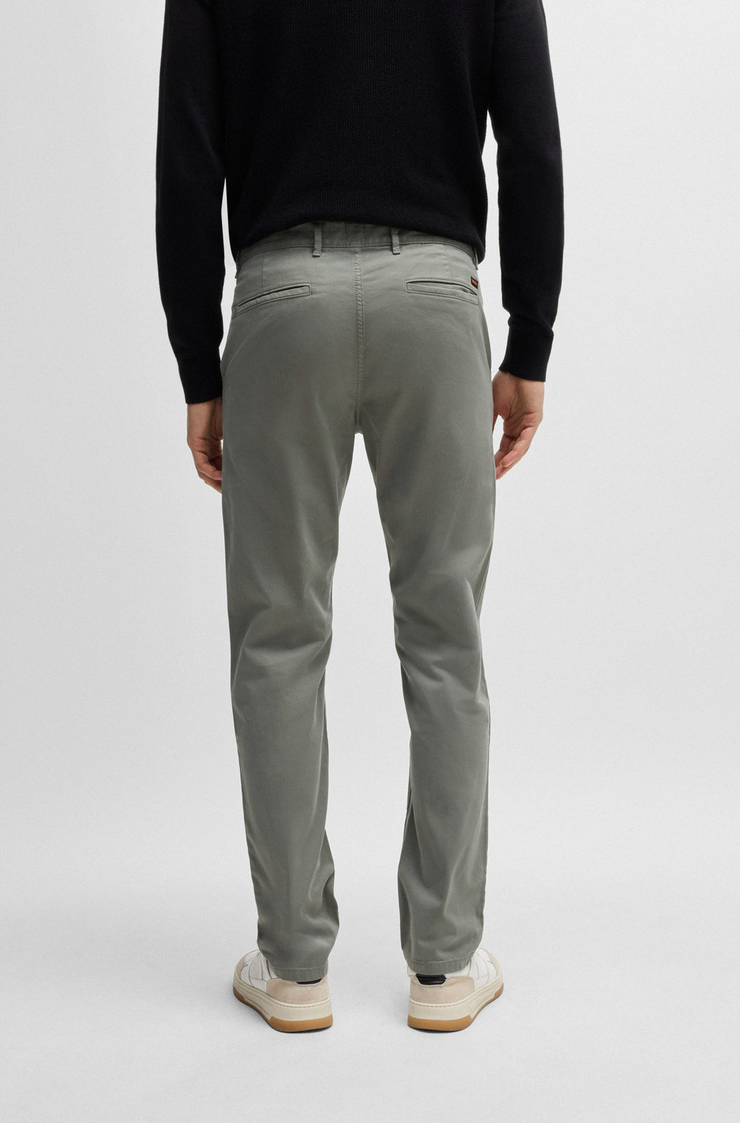 BOSS Trousers Slim Fit in Cotton Mix - CHINO_SLIM 10242156 01-50510933- Concorde Fashion#color_grey-076