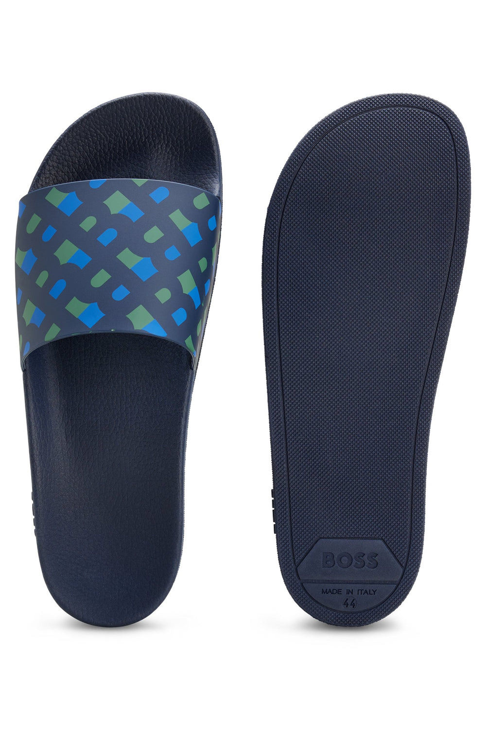 BOSS Standard Sole Slippers in Artificial Leather - BAY_IT_SLID_MN 10242218 01-50493111- Concorde Fashion#color_blue-461