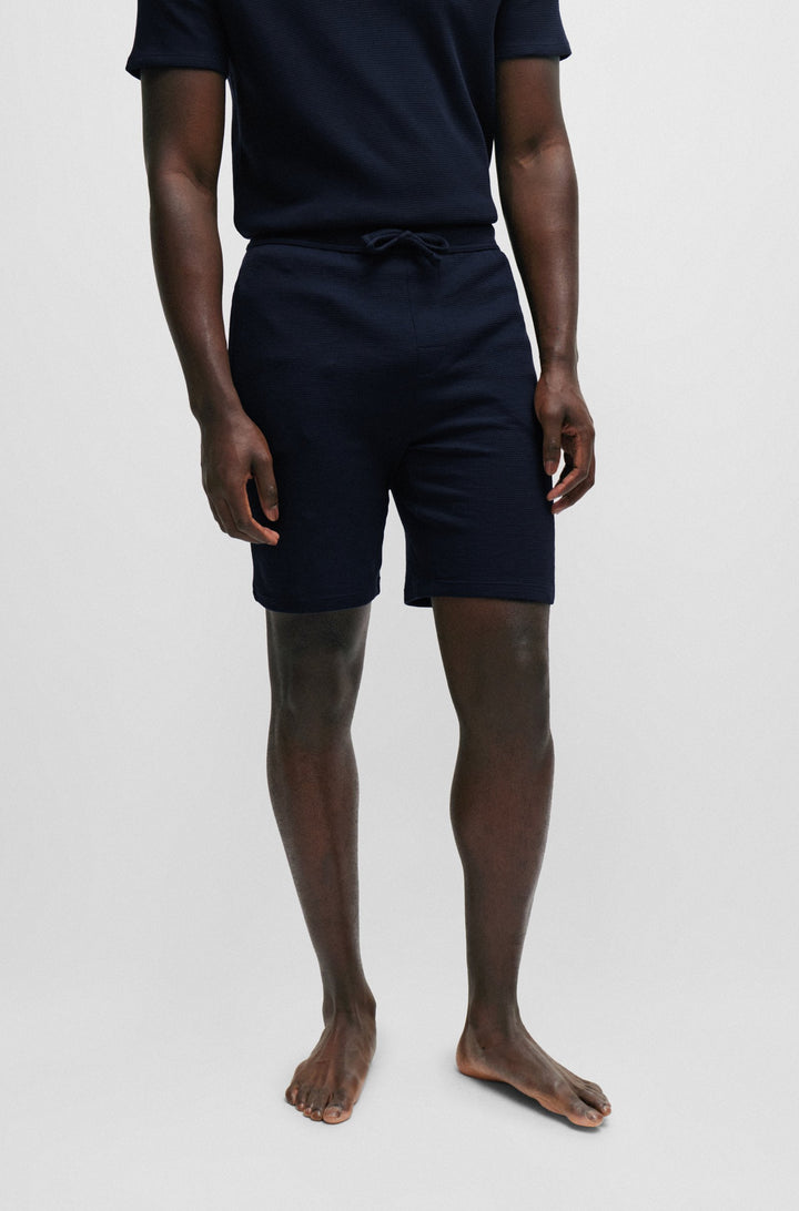 BOSS Shorts Regular Fit - WAFFLE SHORTS 50480828- Concorde Fashion#color_navy-403