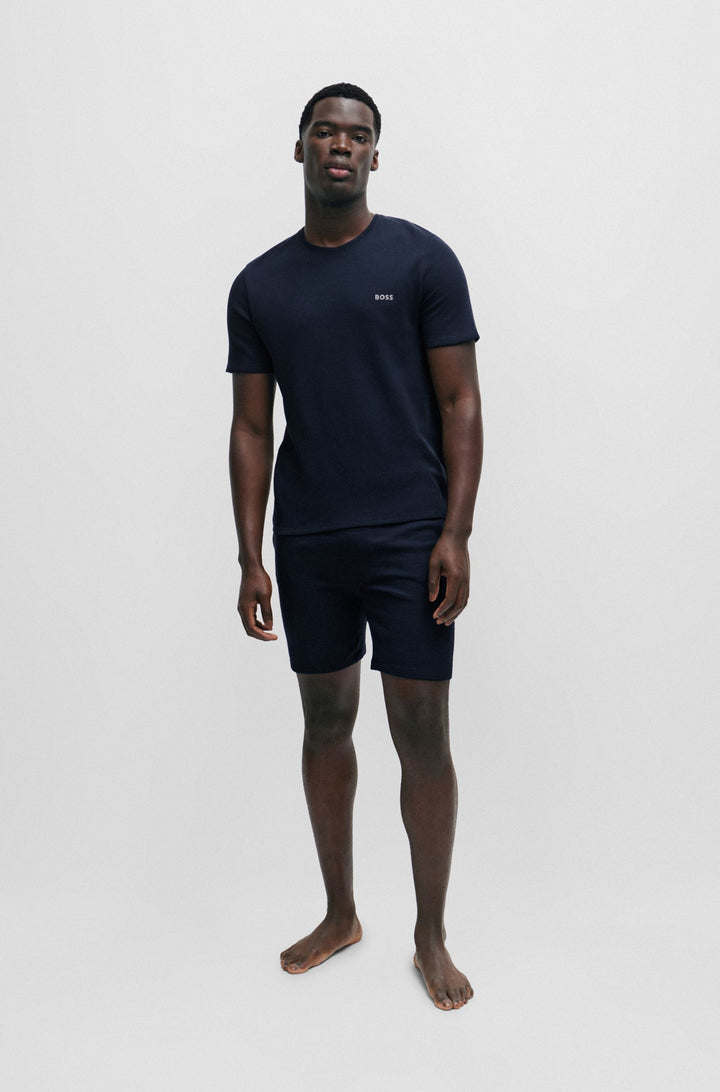 BOSS Shorts Regular Fit - WAFFLE SHORTS 50480828- Concorde Fashion#color_navy-403