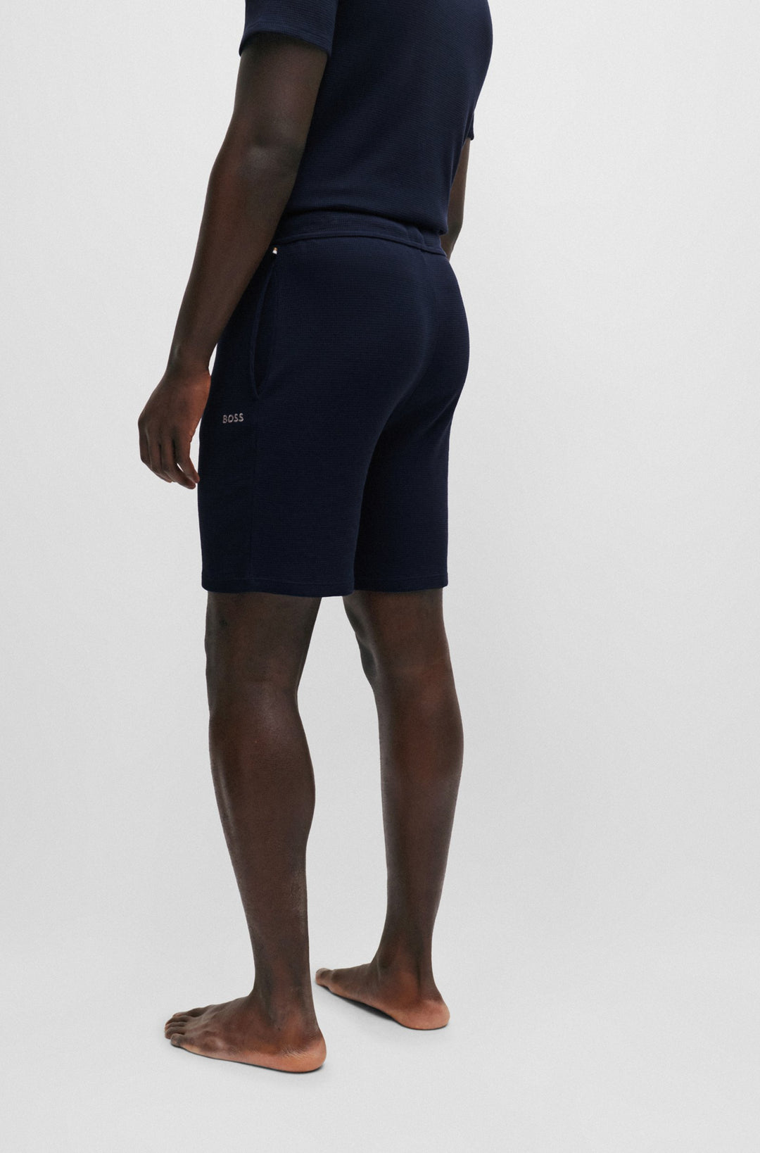 BOSS Shorts Regular Fit - WAFFLE SHORTS 50480828- Concorde Fashion#color_navy-403