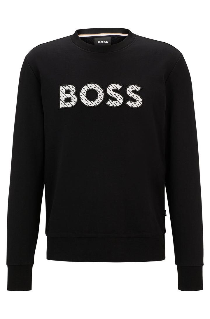 BOSS Sweatshirts Relaxed Fit in Cotton - C-SOLERI 04 10242373 01-50521117- Concorde Fashion#color_black-002