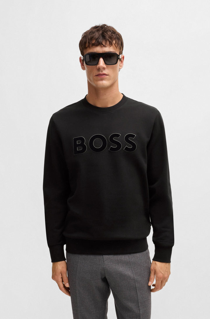 BOSS Sweatshirts Regular Fit in Cotton - C-SOLERI 60 10242373 01-50524360- Concorde Fashion#color_black-001