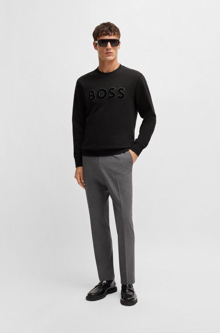 BOSS Sweatshirts Regular Fit in Cotton - C-SOLERI 60 10242373 01-50524360- Concorde Fashion#color_black-001