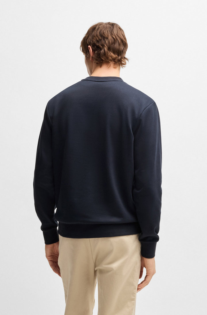 BOSS Sweatshirts Regular Fit in Cotton - C-SOLERI 60 10242373 01-50524360- Concorde Fashion#color_navy-404