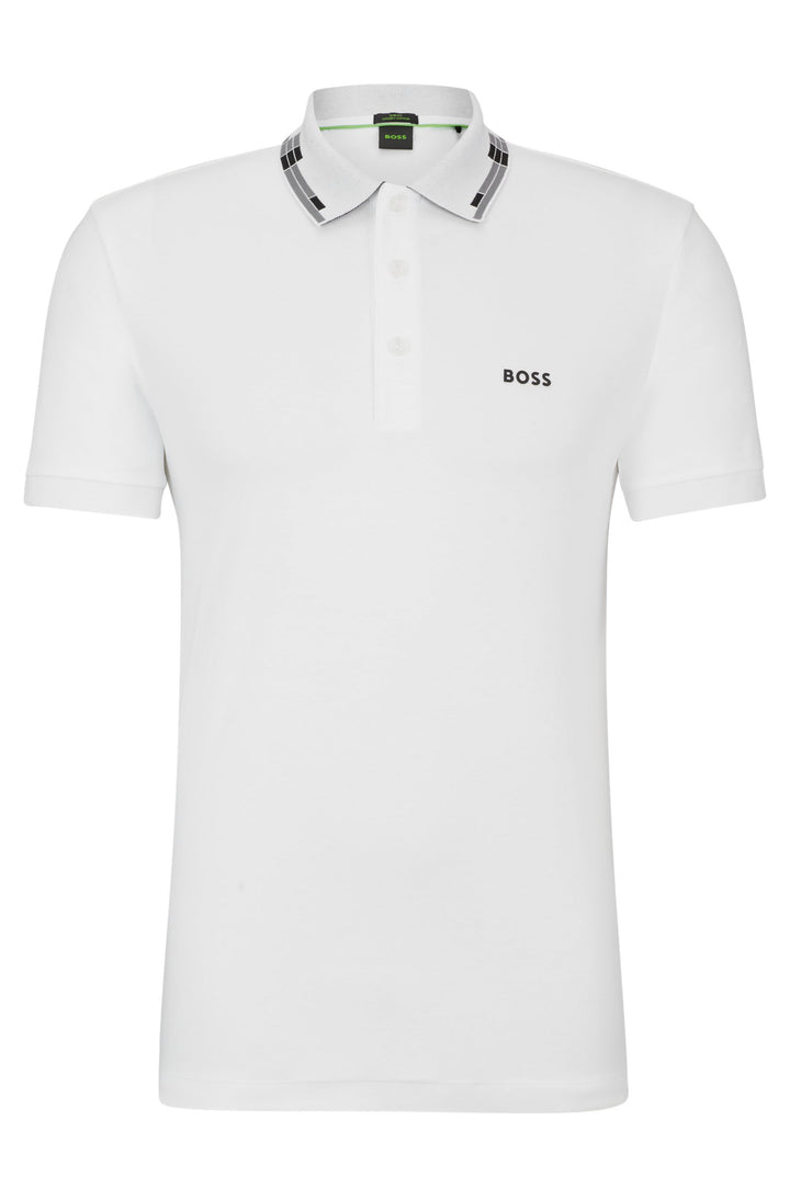 BOSS Slim Fit Polos in Cotton - PAULE 10242405 01-50506180- Concorde Fashion#color_white-100