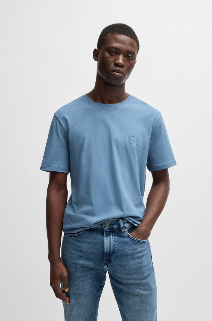 BOSS Relaxed Fit T-Shirts in Cotton - TALES 10242631 02-50508584- Concorde Fashion#color_blue-459