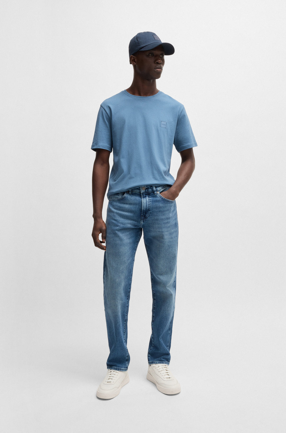 BOSS Relaxed Fit T-Shirts in Cotton - TALES 10242631 02-50508584- Concorde Fashion#color_blue-459
