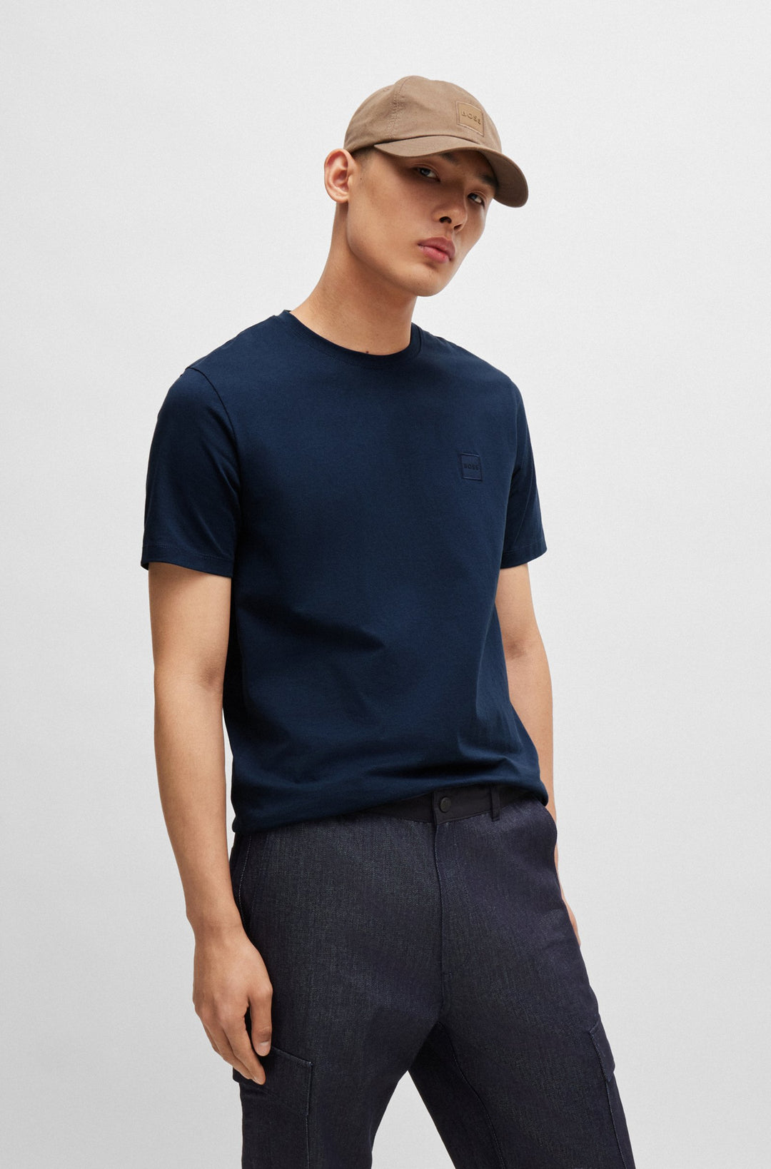 BOSS T-Shirts Relaxed Fit in Cotton - TALES 10242631 02-50508584- Concorde Fashion#color_blue-464