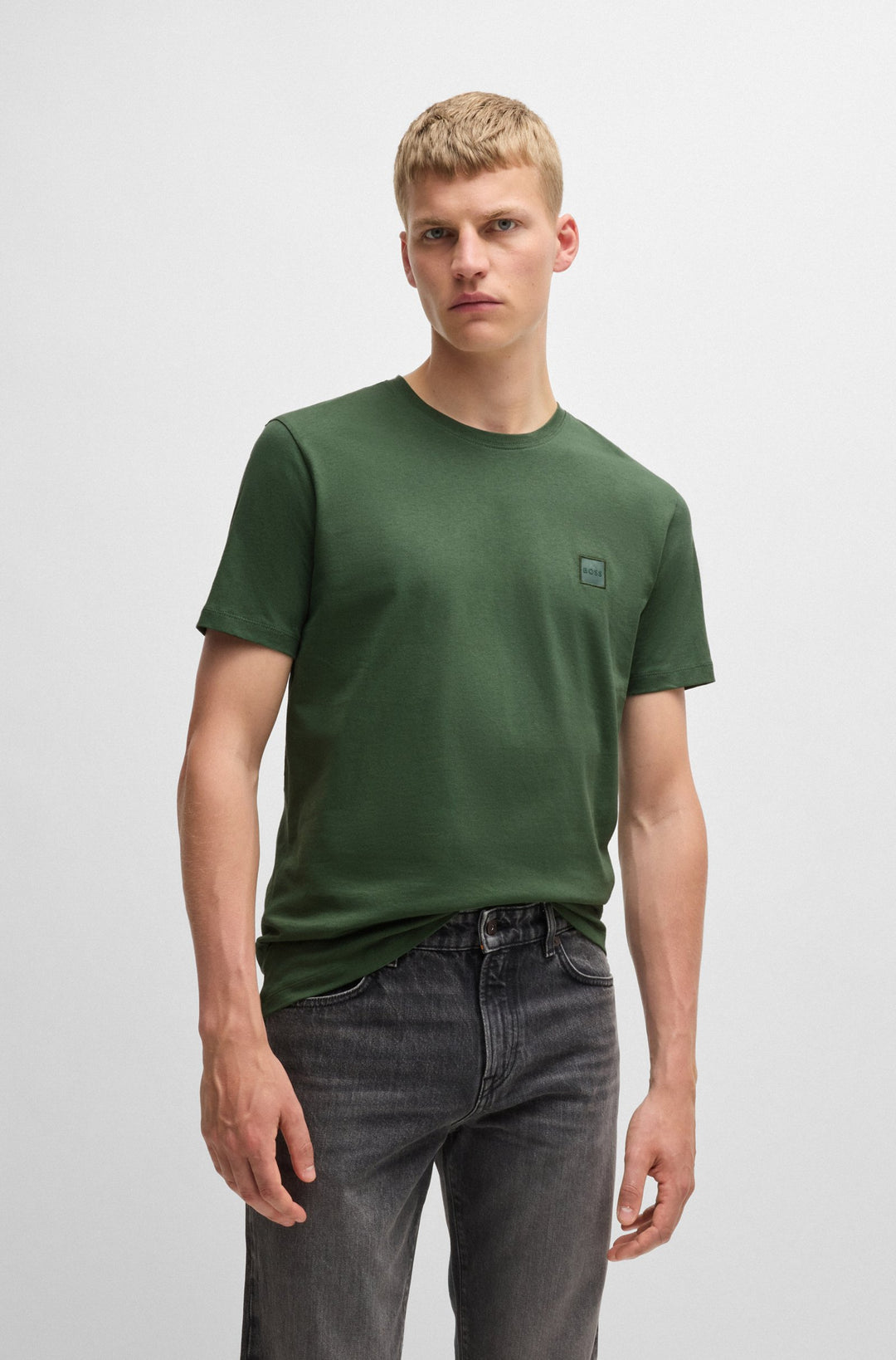 BOSS T-Shirts Relaxed Fit in Cotton - TALES 10242631 02-50508584- Concorde Fashion#color_green-341
