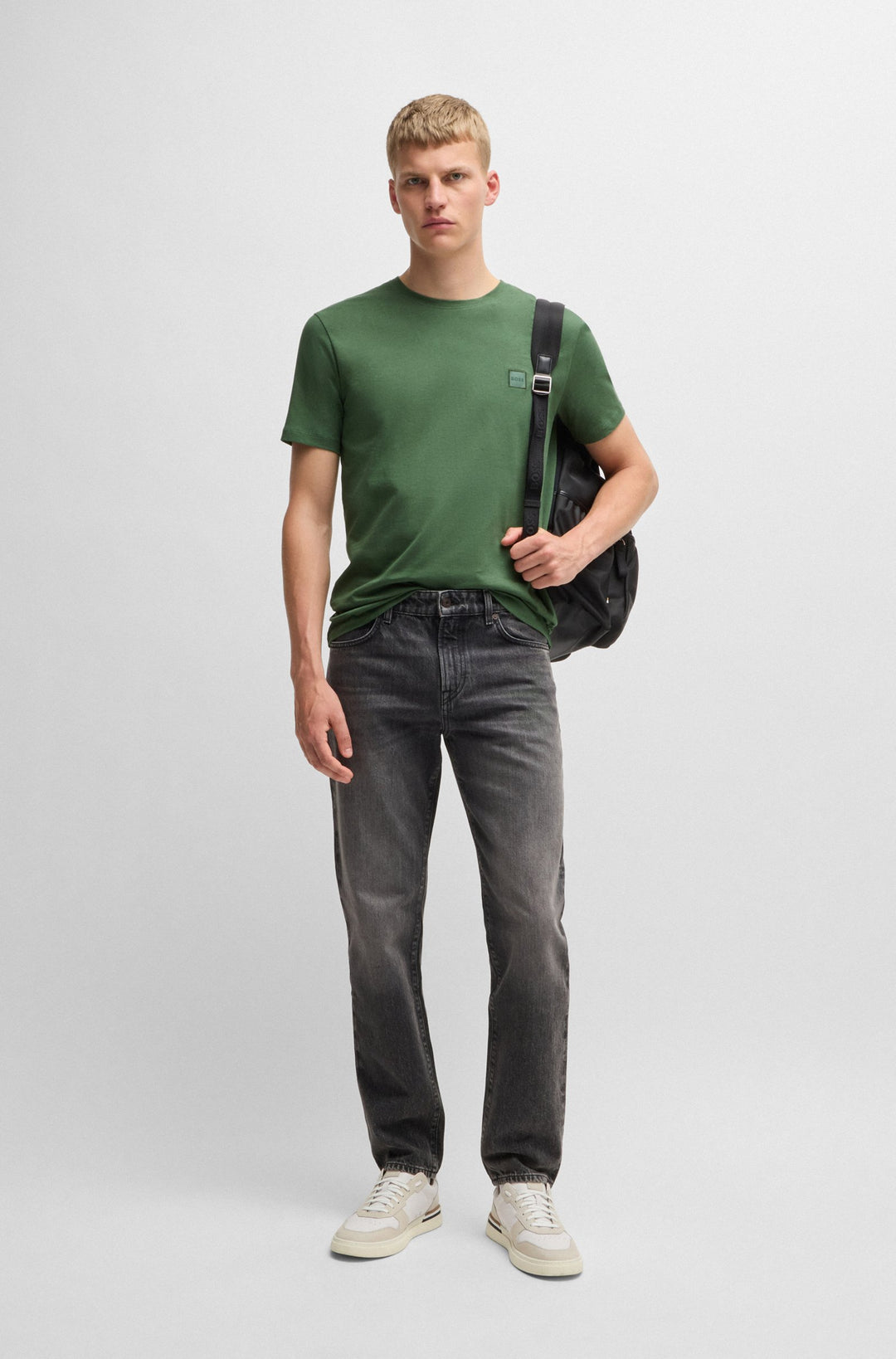 BOSS T-Shirts Relaxed Fit in Cotton - TALES 10242631 02-50508584- Concorde Fashion#color_green-341