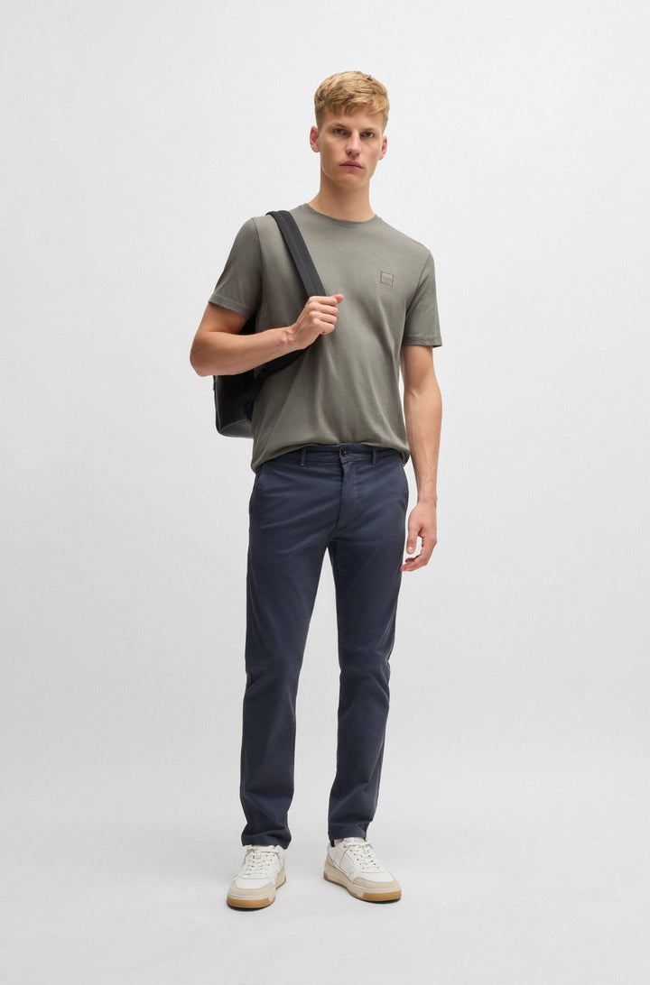 BOSS T-Shirts Relaxed Fit in Cotton - TALES 10242631 02-50508584- Concorde Fashion#color_grey-076