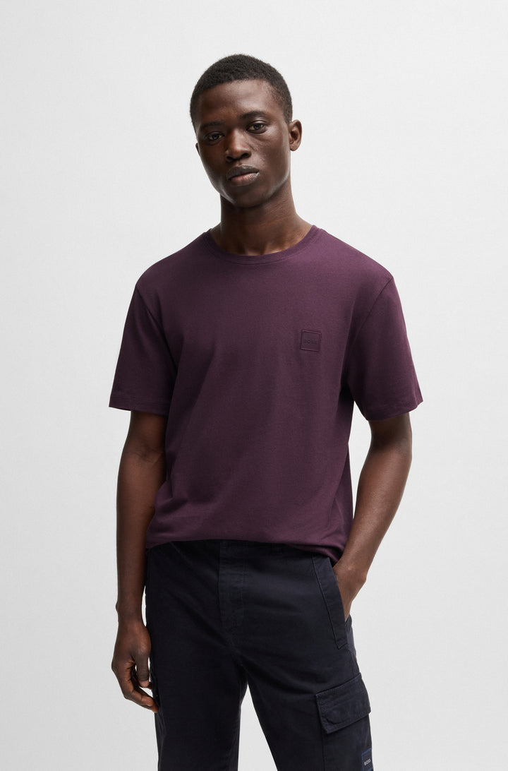 BOSS T-Shirts Relaxed Fit in Cotton - TALES 10242631 02-50508584- Concorde Fashion#color_purple-543