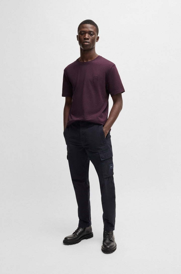 BOSS T-Shirts Relaxed Fit in Cotton - TALES 10242631 02-50508584- Concorde Fashion#color_purple-543
