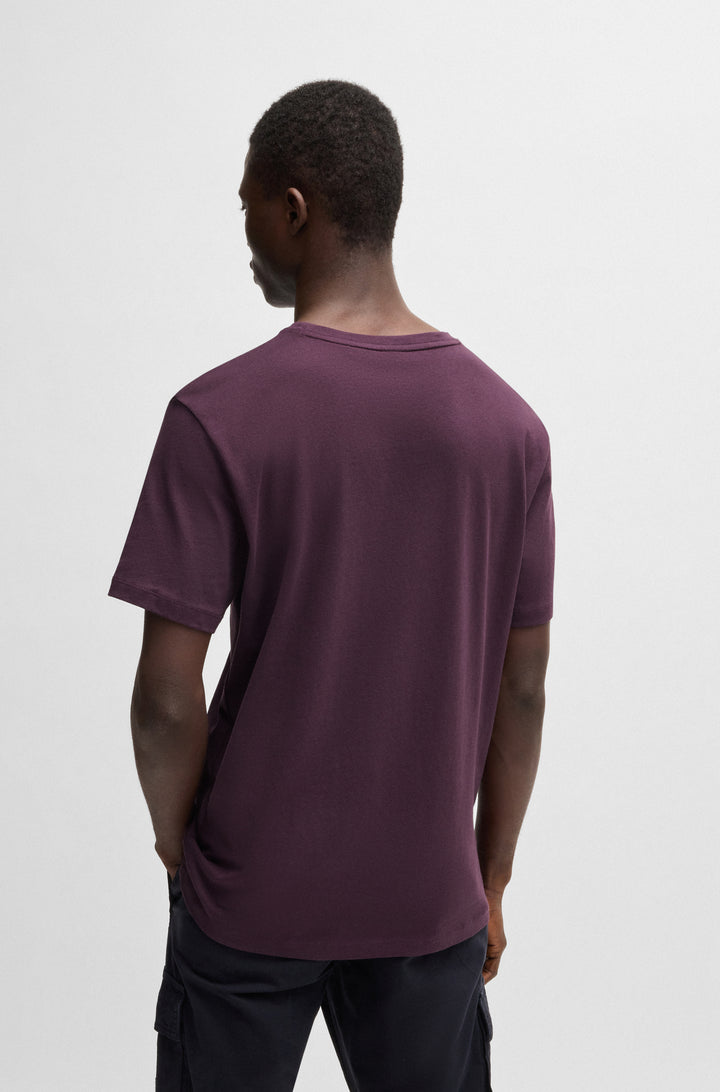 BOSS T-Shirts Relaxed Fit in Cotton - TALES 10242631 02-50508584- Concorde Fashion#color_purple-543