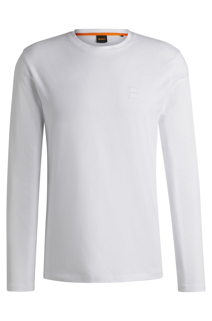 BOSS T-Shirts Regular Fit in Cotton - TACKS 10242631 02-50512111- Concorde Fashion#color_white-100