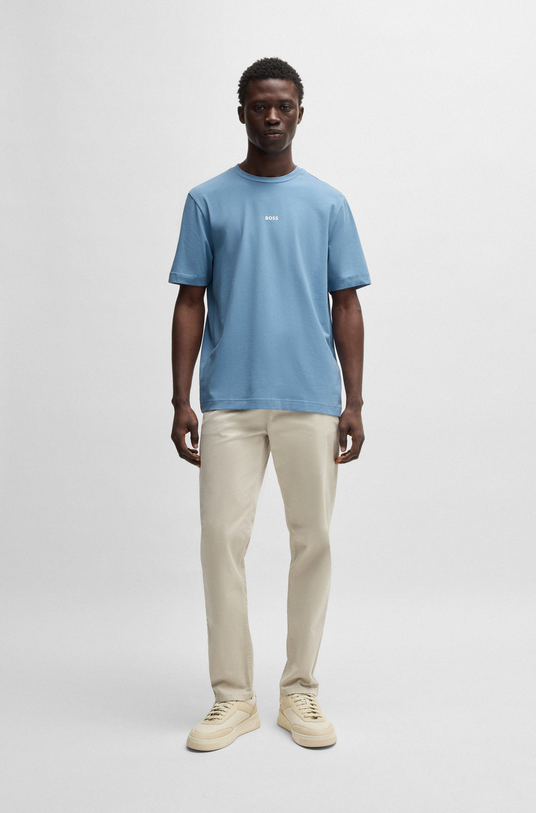 BOSS T-Shirts Relaxed Fit in Cotton Mix - TCHUP 10242929 01-50473278- Concorde Fashion#color_blue-462