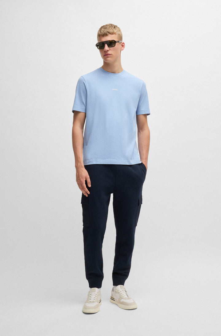 BOSS T-Shirts Relaxed Fit in Cotton Mix - TCHUP 10242929 01-50473278- Concorde Fashion#color_blue-470