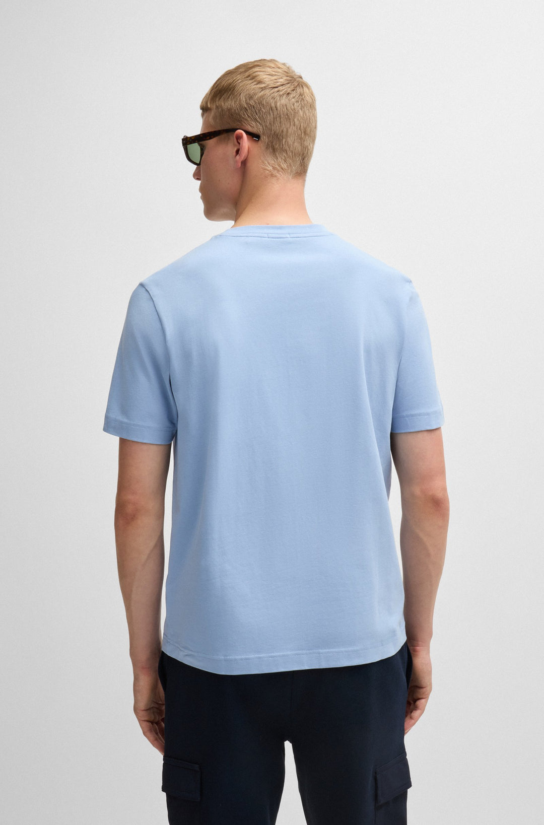 BOSS T-Shirts Relaxed Fit in Cotton Mix - TCHUP 10242929 01-50473278- Concorde Fashion#color_blue-470