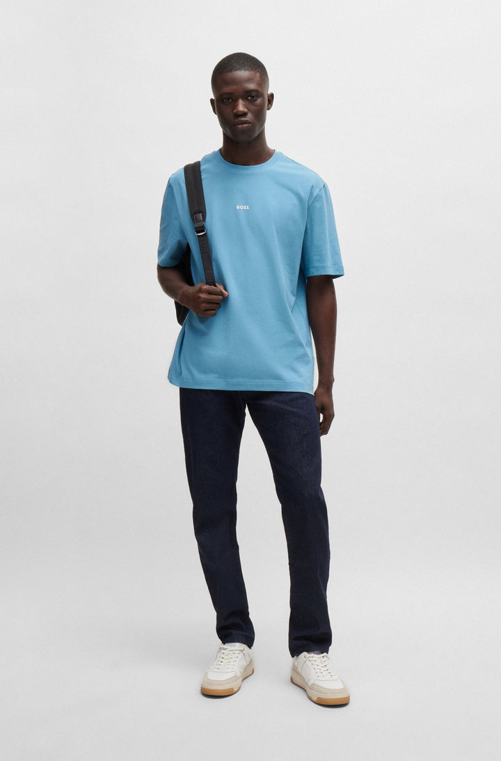 BOSS Relaxed Fit T-Shirts in Cotton Mix - TCHUP 10242929 01-50473278- Concorde Fashion#color_blue-486