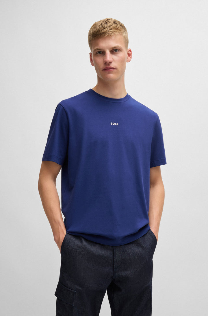 BOSS T-Shirts Relaxed Fit in Cotton Mix - TCHUP 10242929 01-50473278- Concorde Fashion#color_blue-494