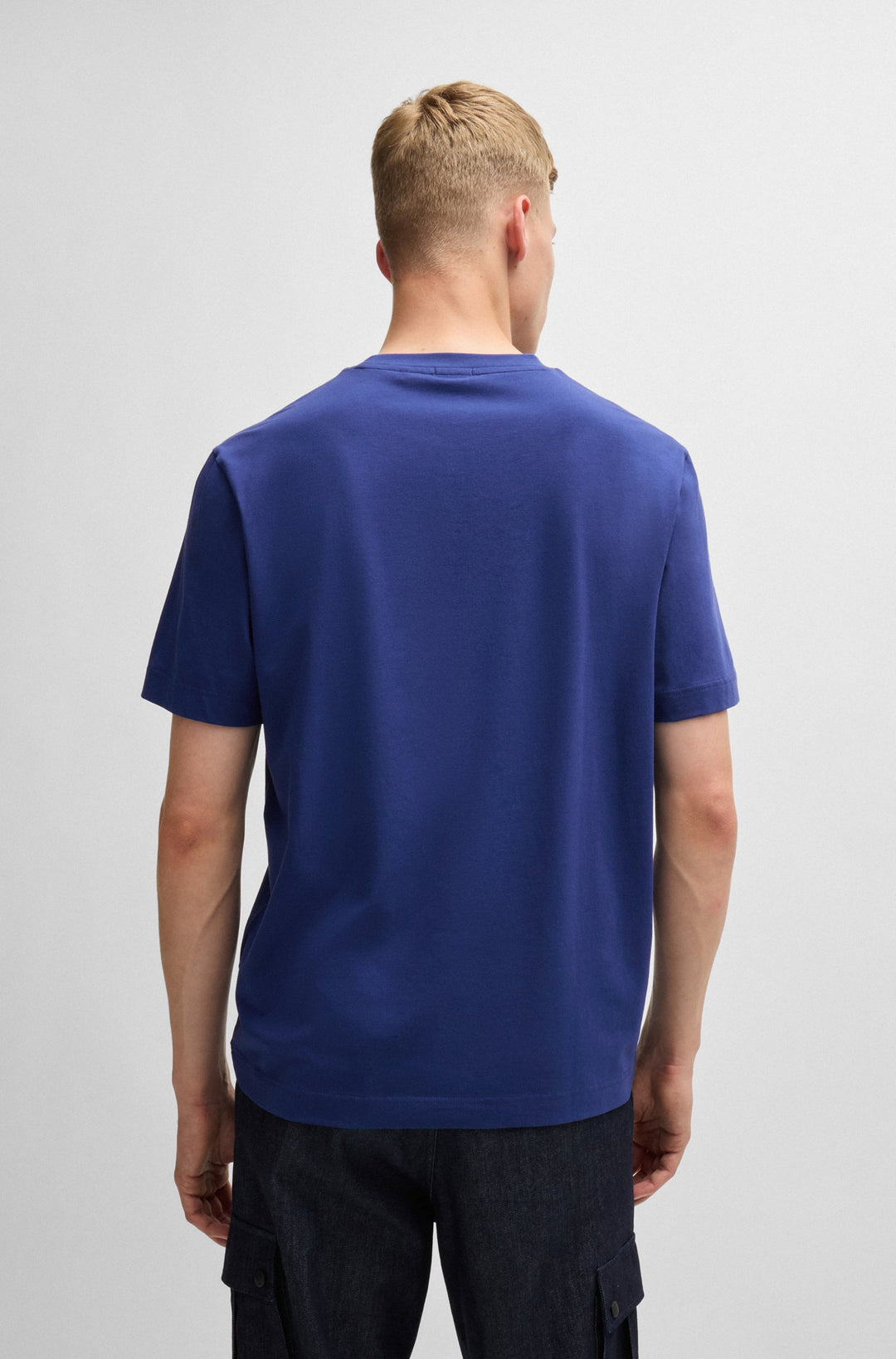 BOSS T-Shirts Relaxed Fit in Cotton Mix - TCHUP 10242929 01-50473278- Concorde Fashion#color_blue-494