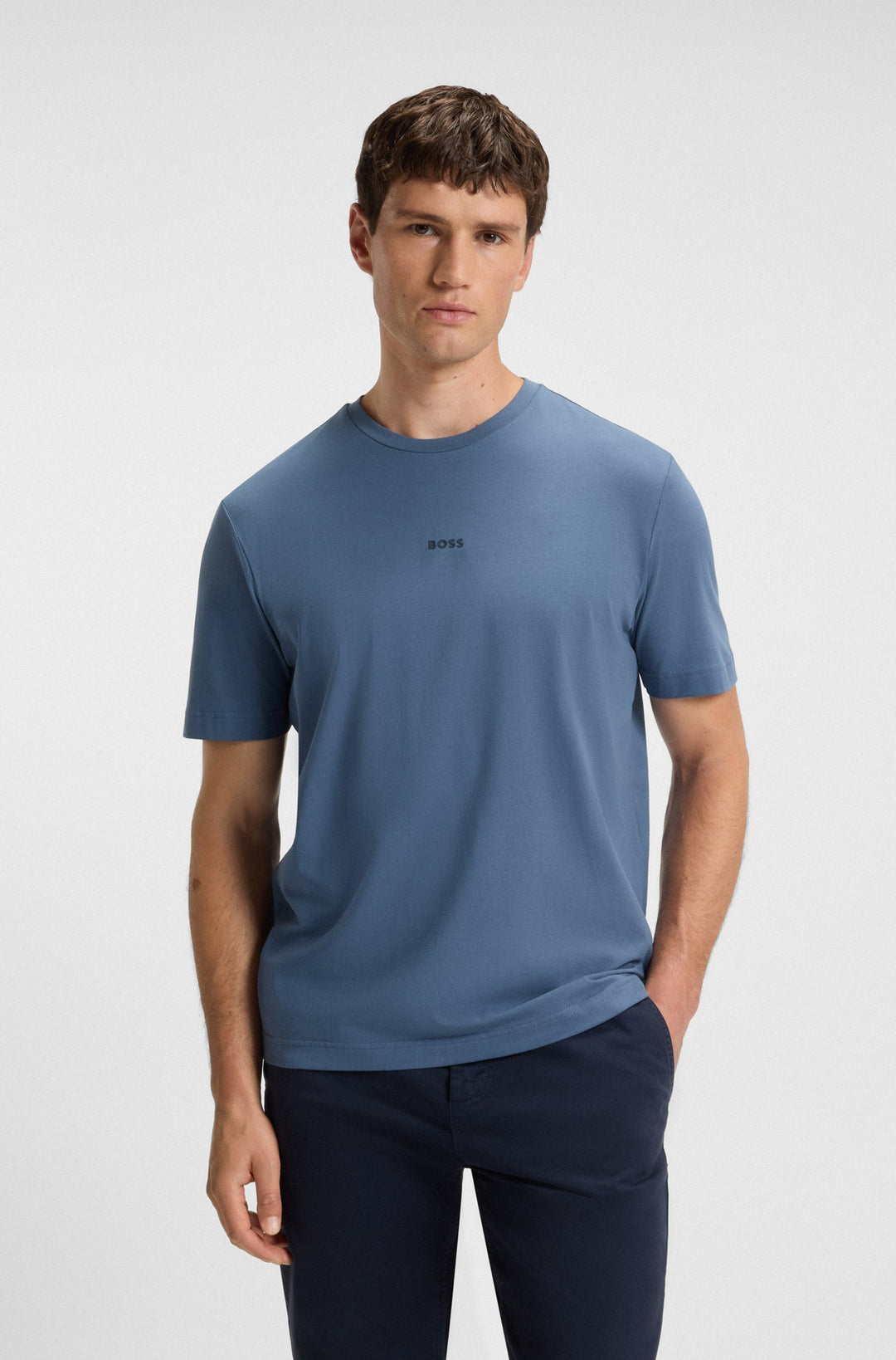 BOSS T-Shirts Relaxed Fit in Cotton Mix - TCHUP 10242929 01-50473278- Concorde Fashion#color_blue-495