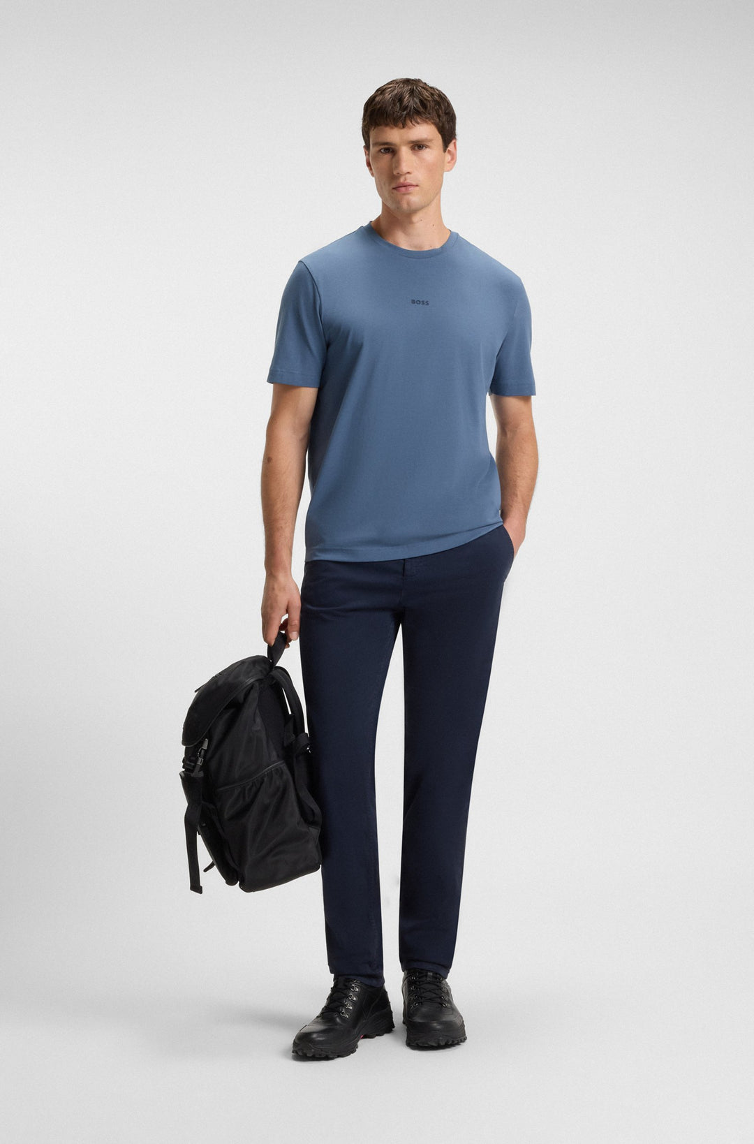 BOSS T-Shirts Relaxed Fit in Cotton Mix - TCHUP 10242929 01-50473278- Concorde Fashion#color_blue-495